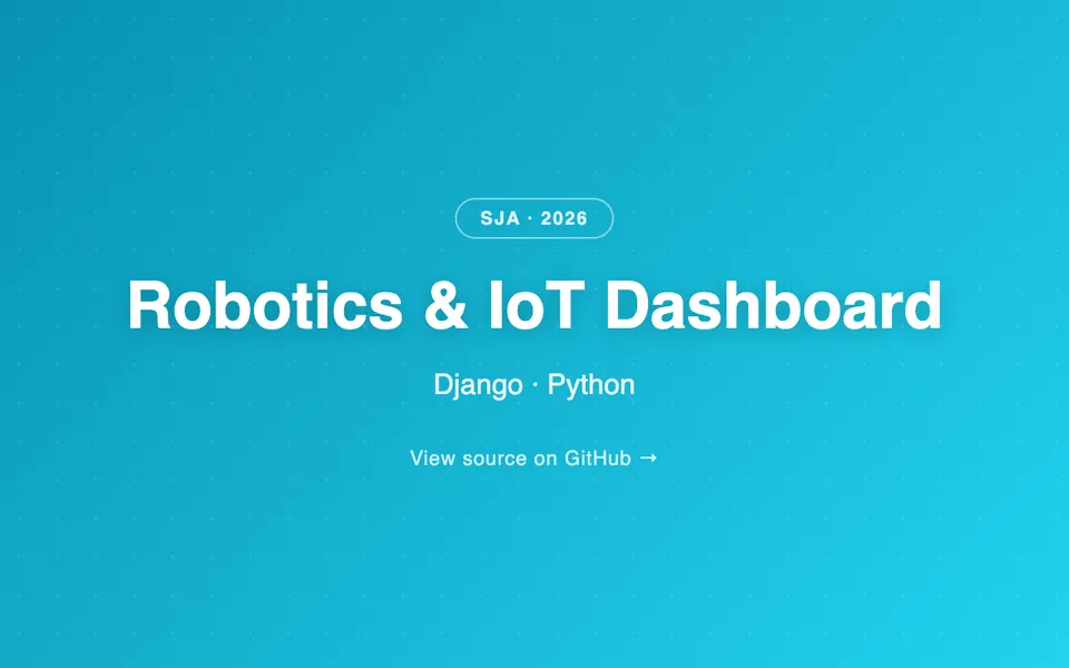 Robotics & IoT Automation Dashboard