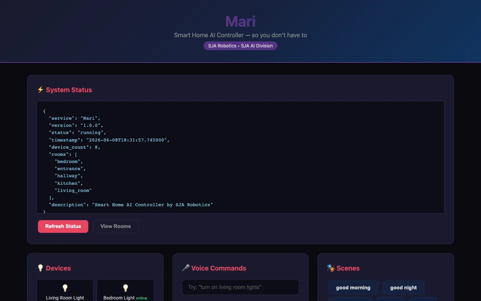 SAM — Smart Home AI Controller