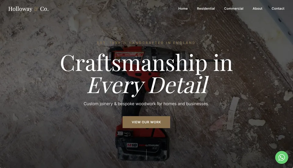 Holloway & Co. — Woodworking Portfolio