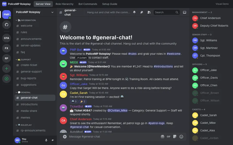 PoliceMP — Discord Server Site