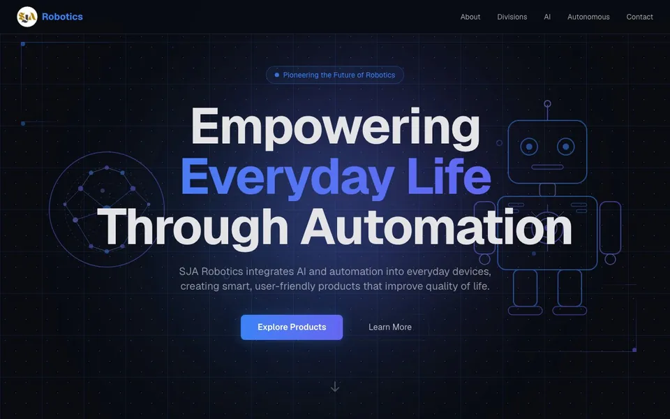 SJA Robotics — Website