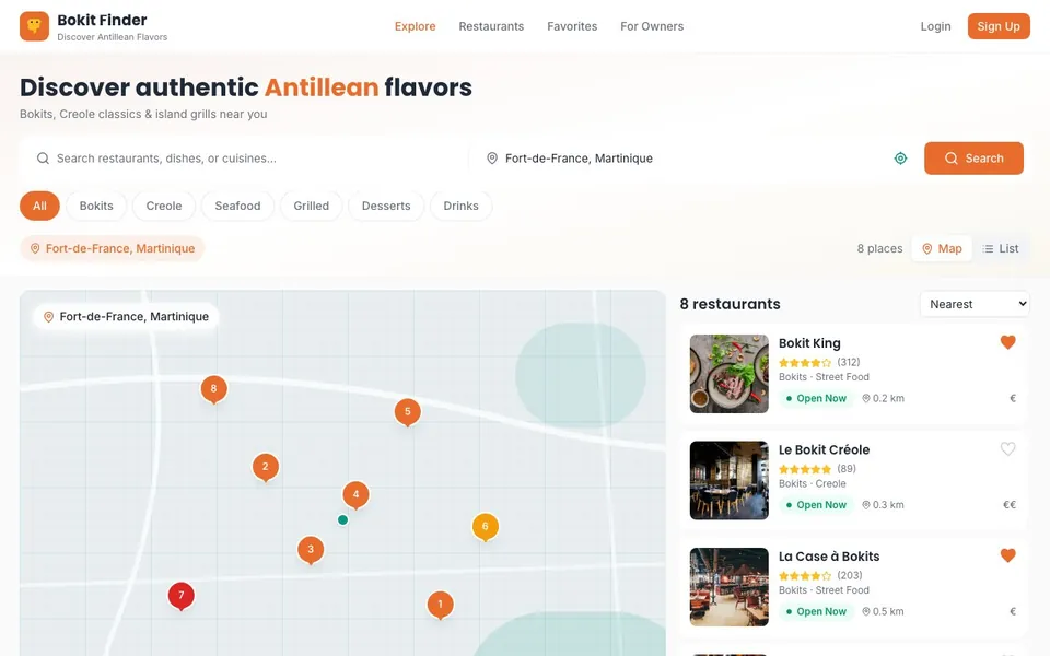 Bokit Finder — Food Discovery