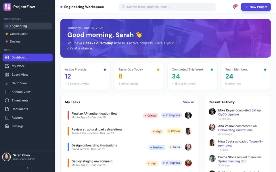 ProjectFlow — Project Management