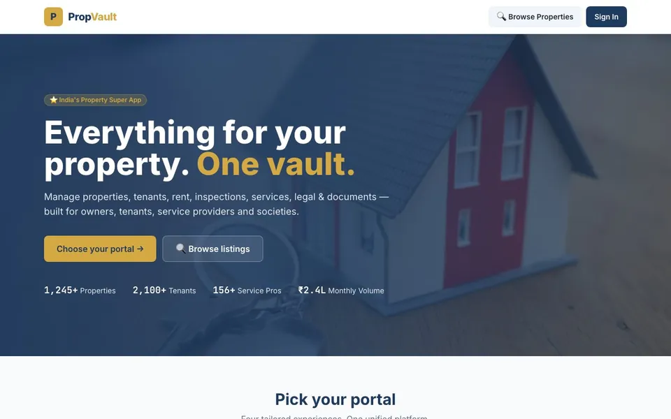 PropVault — Property Management