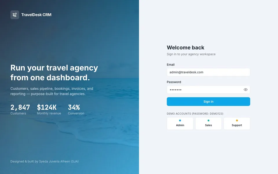 TravelDesk CRM